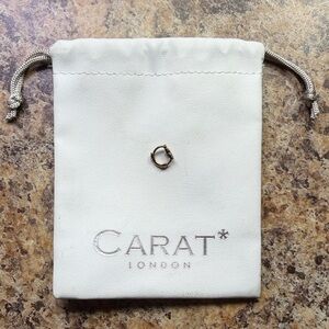 Dainty Gold Huggie Single Earring with CZ diamonds